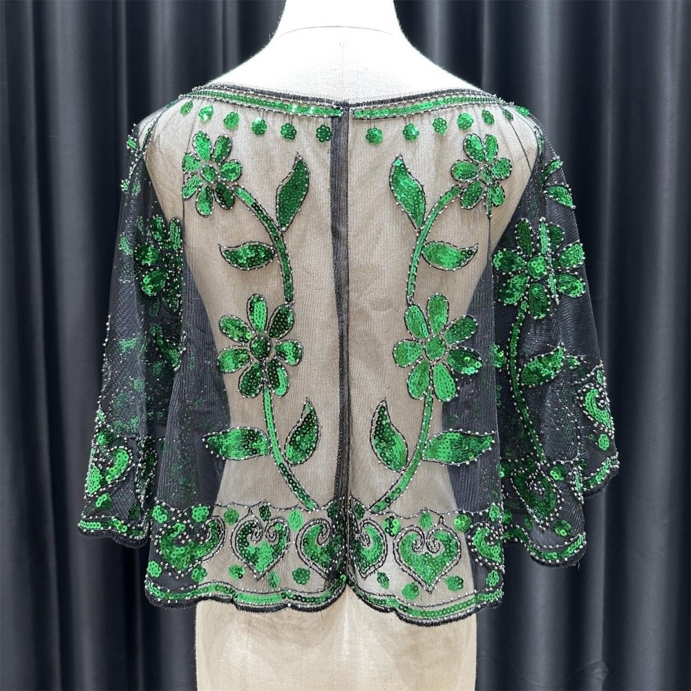 Women'S Fashion In The 1920S - New 1920s Shoulder Shawl Sparkling Floral