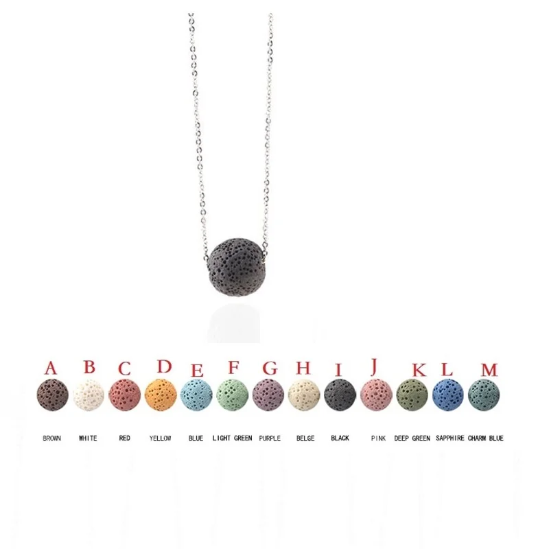 Women'S Fashion Essentials - 8mm10mm 12mm Colourful Round Lava Stone