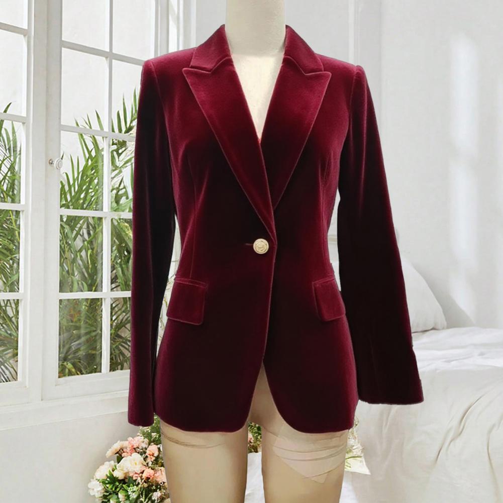 Velvet Blazer Women - Velvet Large Size Women Prom Peaked