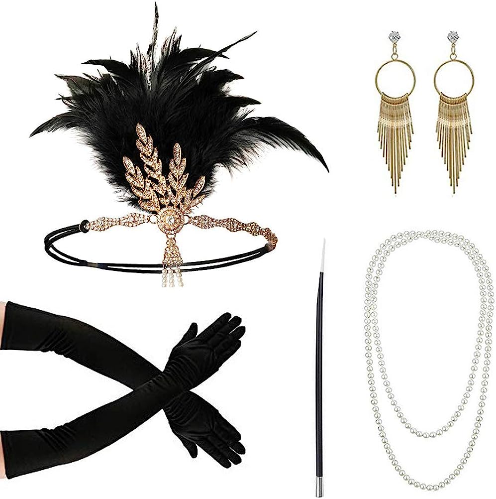 Women'S Fashion In The 1920S - PESENAR 1920s Fashion Flapper Headband Cigarette