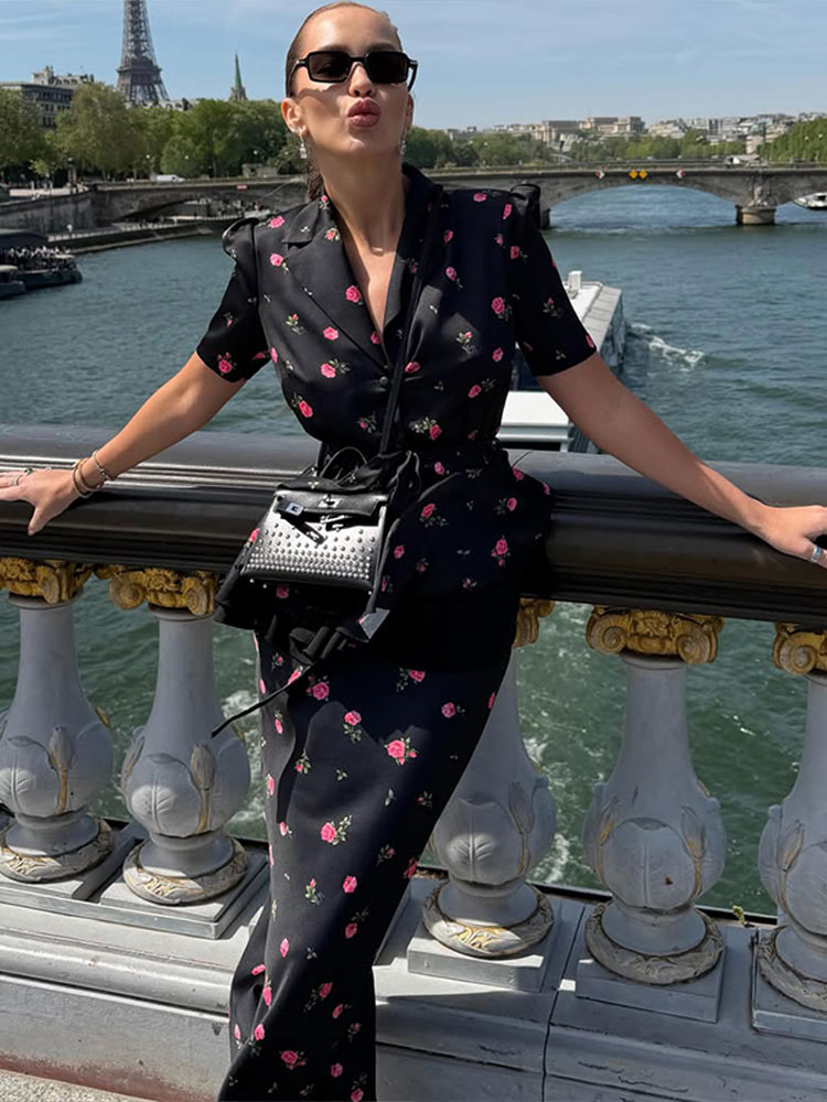 Floral Blazer Coat Skirt Sets  - Women'S Fashion Essentials recension och pris