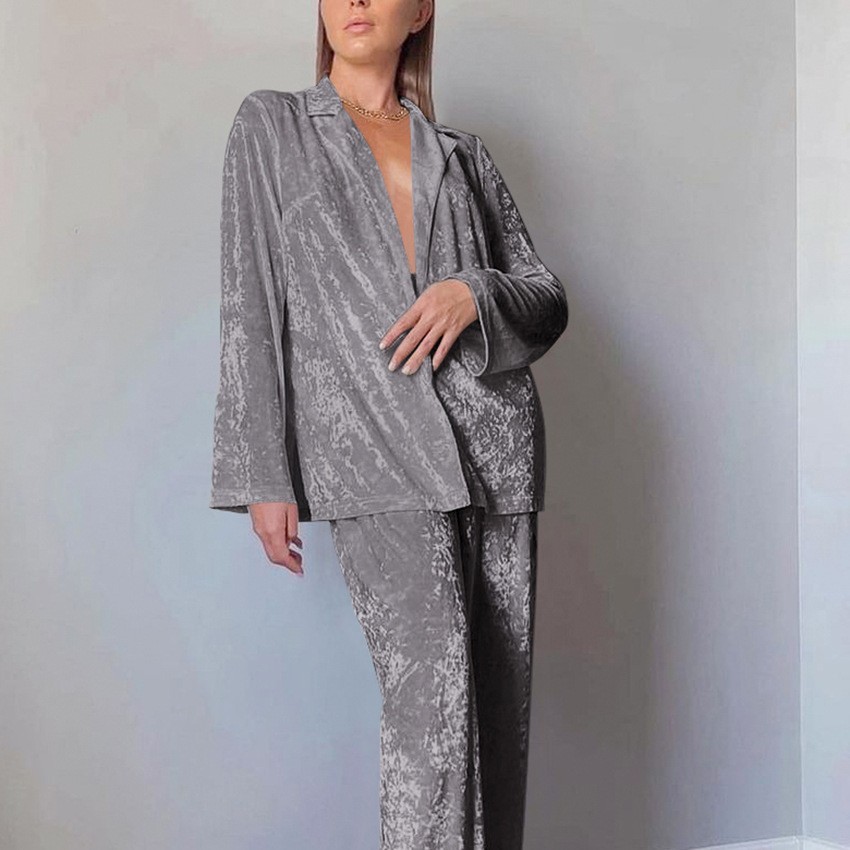 Women's 2-piece Sets Crushed V - Velvet Blazer Women recension och pris