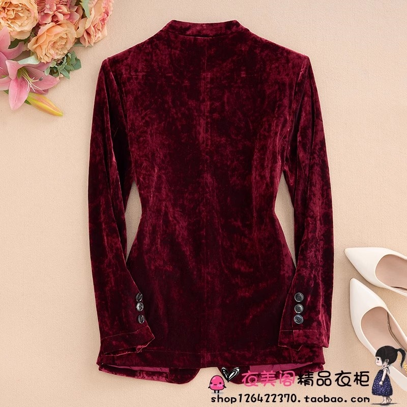 Spring And Autumn New Printed  - Velvet Blazer Women recension och pris