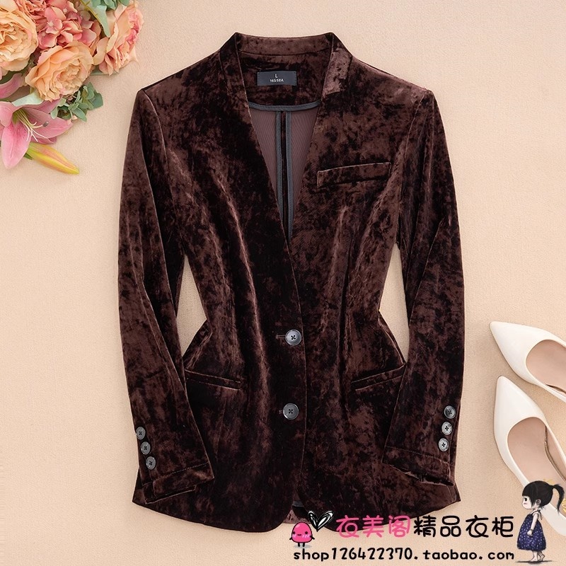 Spring And Autumn New Printed  - Velvet Blazer Women recension och pris
