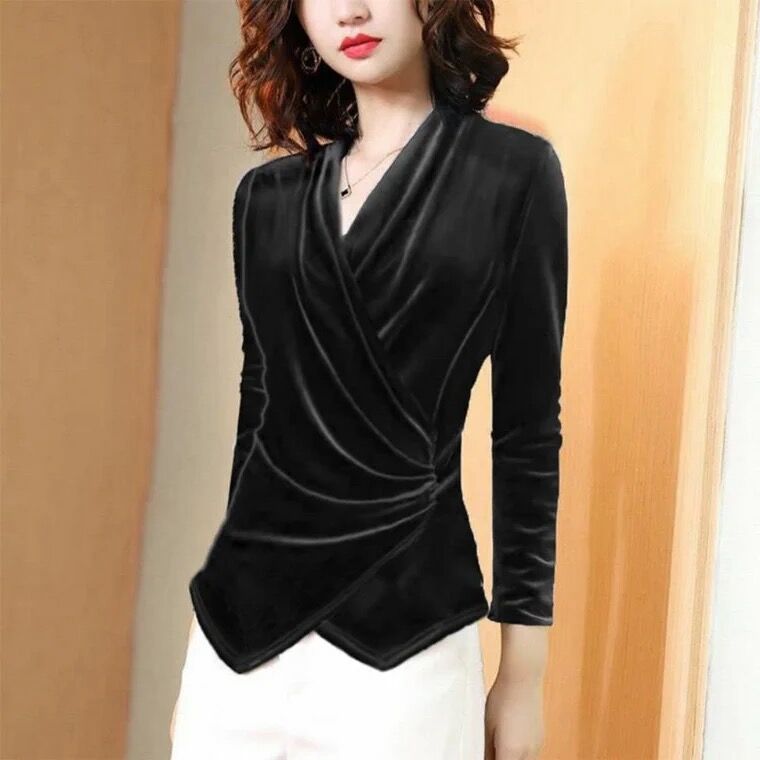 Women Blouse 2025 Autumn Gold  - Velvet Blazer Women recension och pris