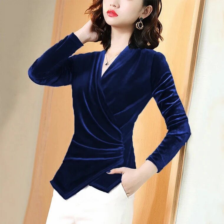 Women Blouse 2025 Autumn Gold  - Velvet Blazer Women recension och pris