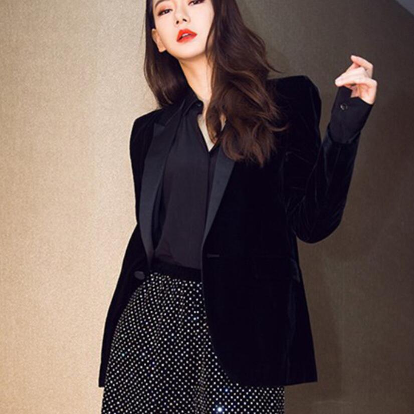 Women Velvet Blazer Coat Tops  - Velvet Blazer Women recension och pris