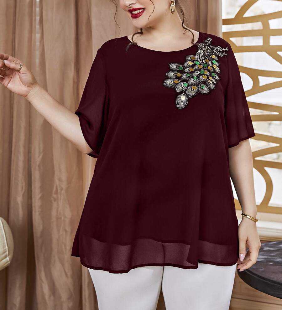 Plus Size Women's Embroidered  - Women'S Fashion Essentials recension och pris