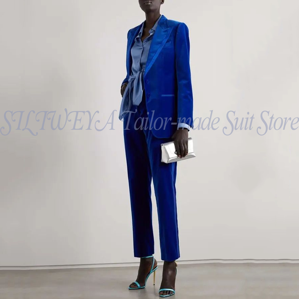 Luxury Blue Velvet Women Suit  - Velvet Blazer Women recension och pris