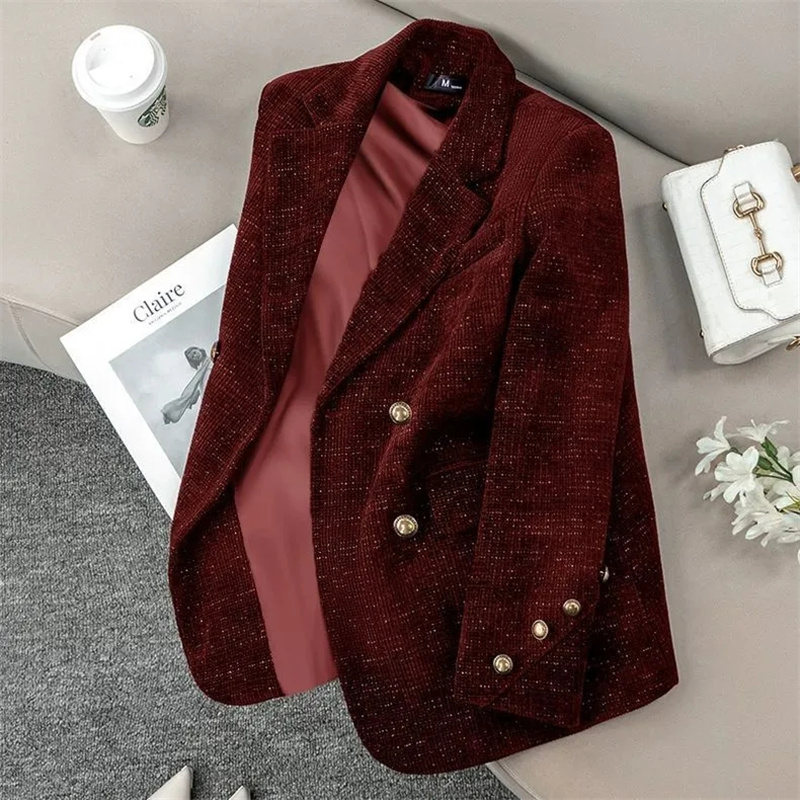 Black Corduroy Suit Jacket For - Velvet Blazer Women recension och pris