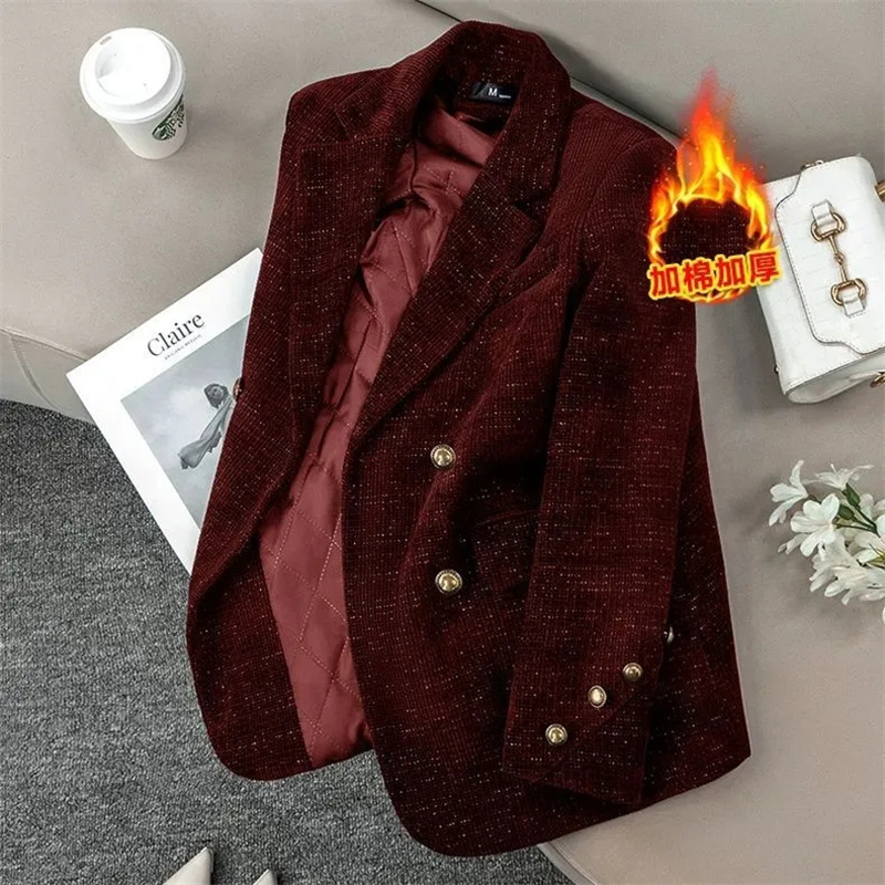 Black Corduroy Suit Jacket For - Velvet Blazer Women recension och pris