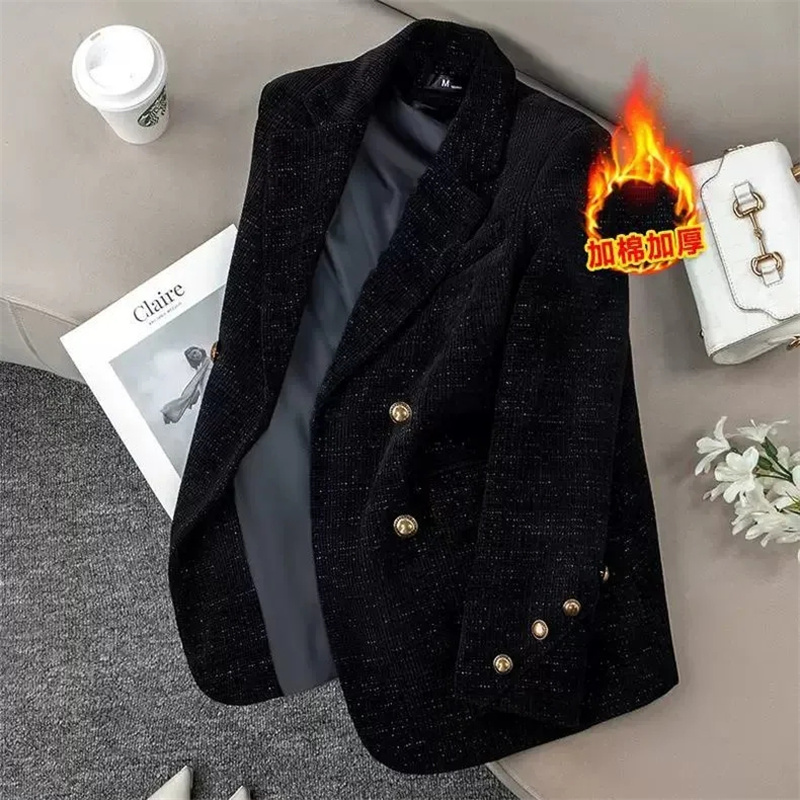 Black Corduroy Suit Jacket For - Velvet Blazer Women recension och pris