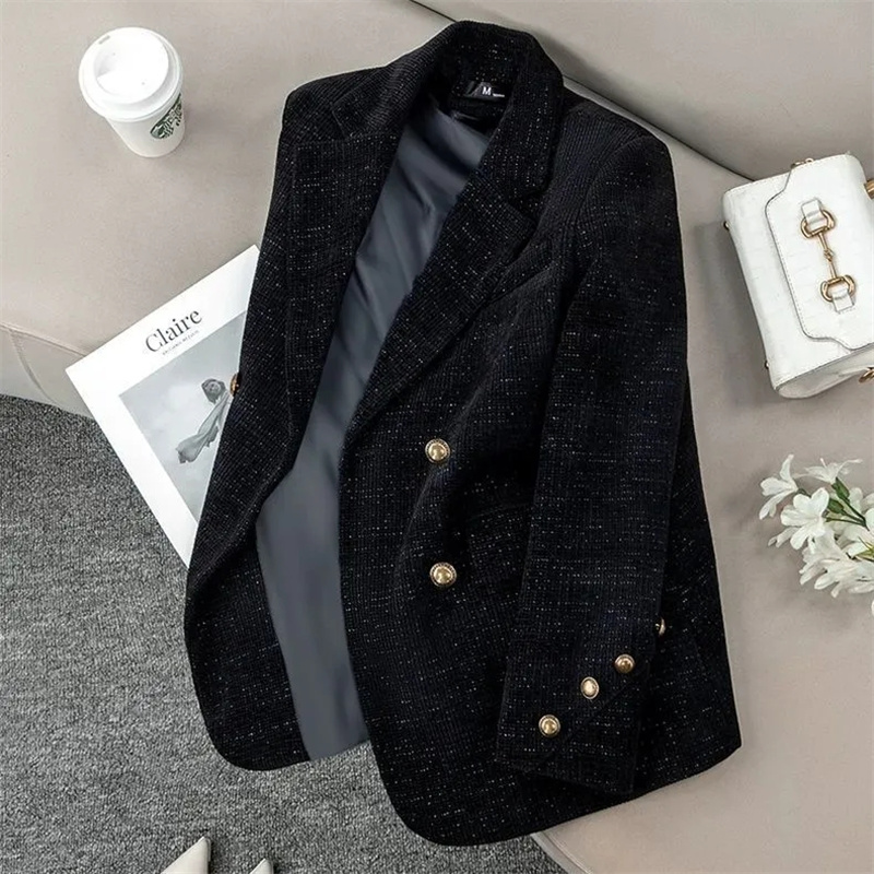 Black Corduroy Suit Jacket For - Velvet Blazer Women recension och pris
