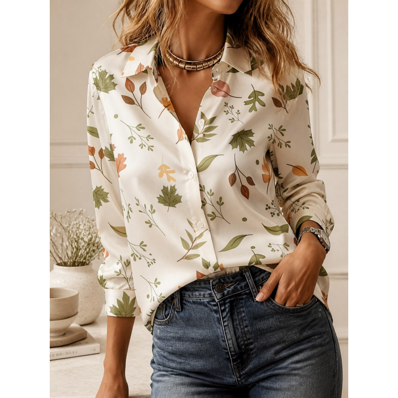 2026Fashion lapel collar long  - Women Fashion Blouse recension och pris