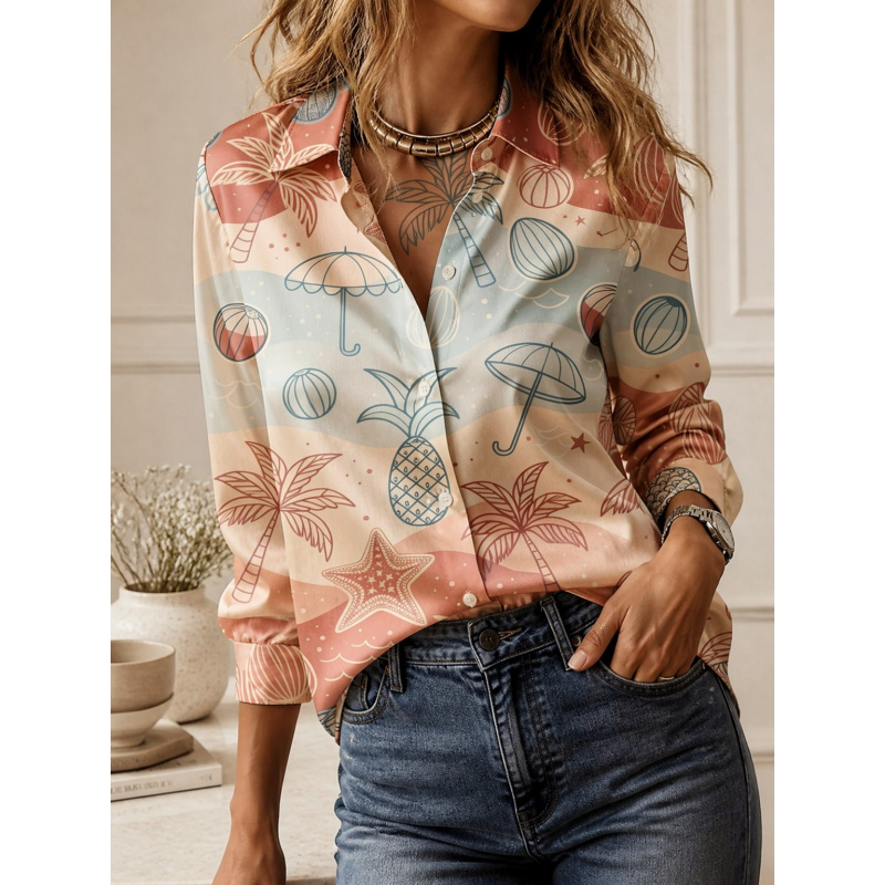 2026Fashion lapel collar long  - Women Fashion Blouse recension och pris