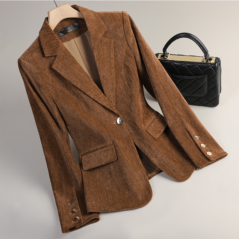 Yellow Gold Velvet Blazer Wome - Velvet Blazer Women recension och pris