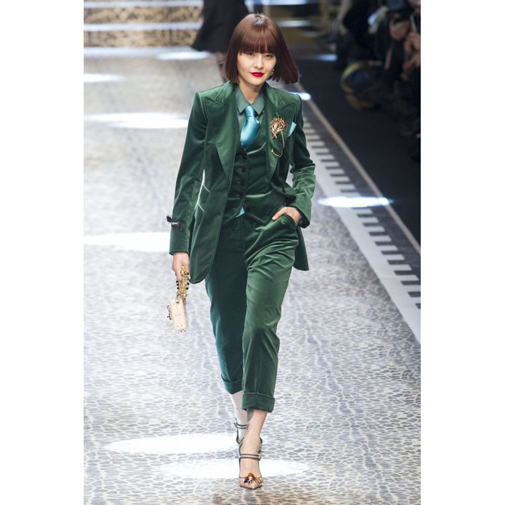 Luxury Green Velvet Winter Clo - Velvet Blazer Women recension och pris