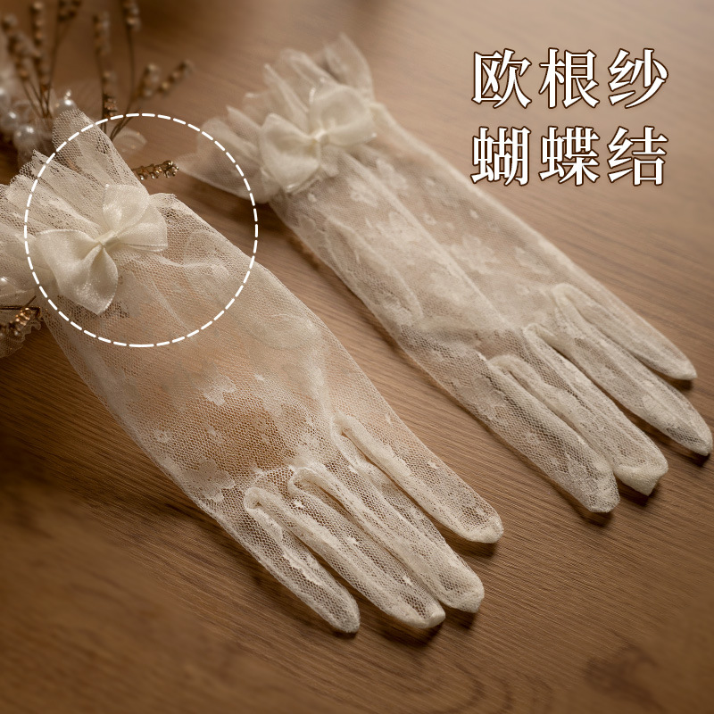 Gloves Vintage Lace Bow Short  - Women Fashion Photoshoot recension och pris