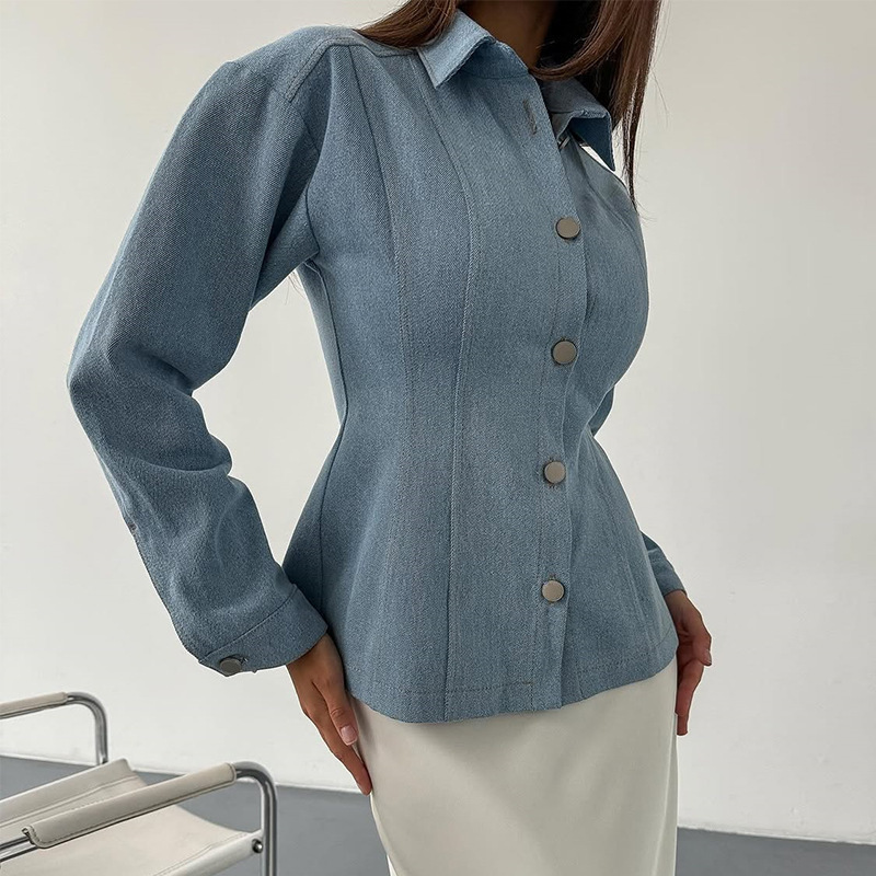 KT Vintage Waist Cinching Deni - Women Fashion Blouse recension och pris