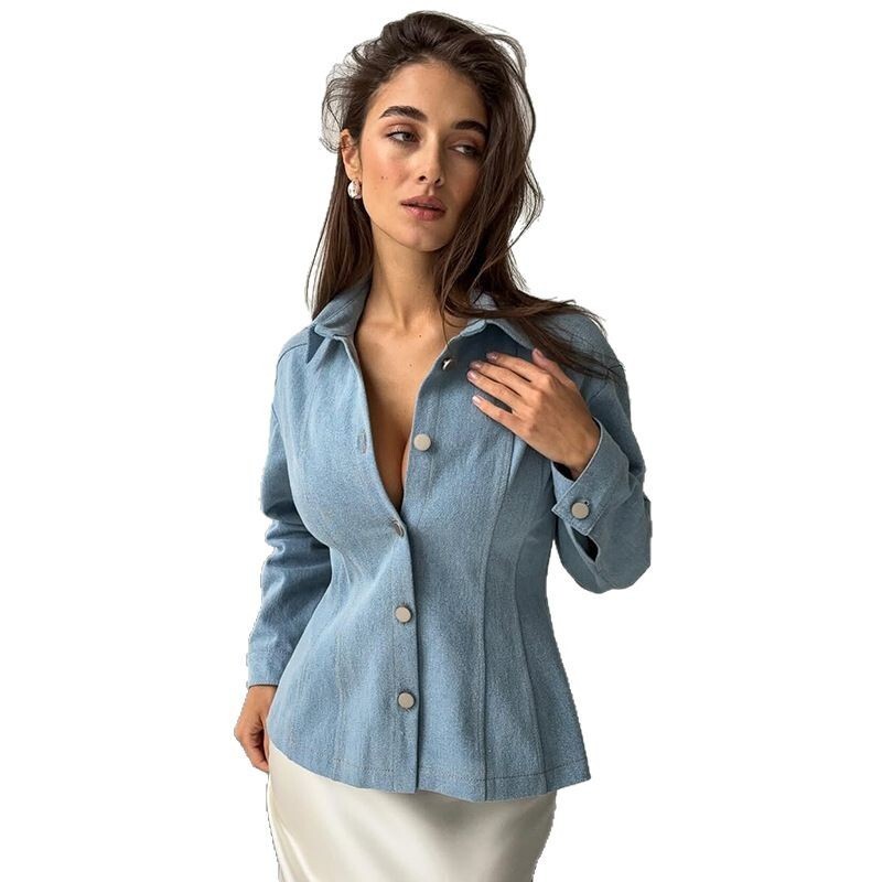 KT Vintage Waist Cinching Deni - Women Fashion Blouse recension och pris