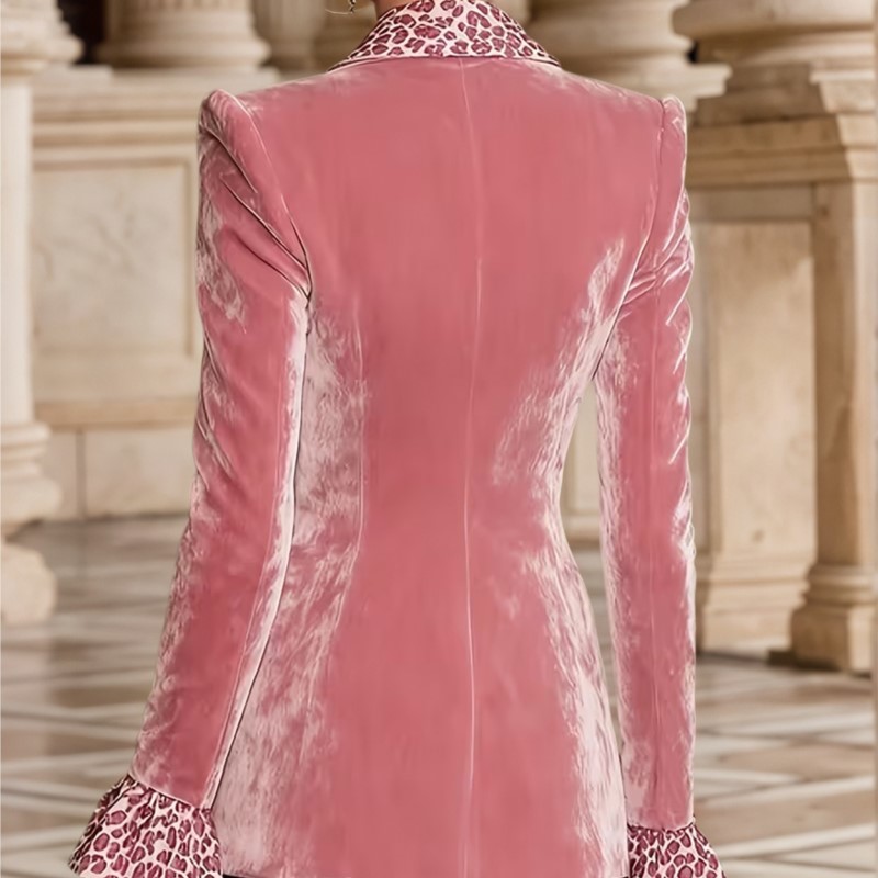 Luxury Solid Color Velvet Blaz - Velvet Blazer Women recension och pris