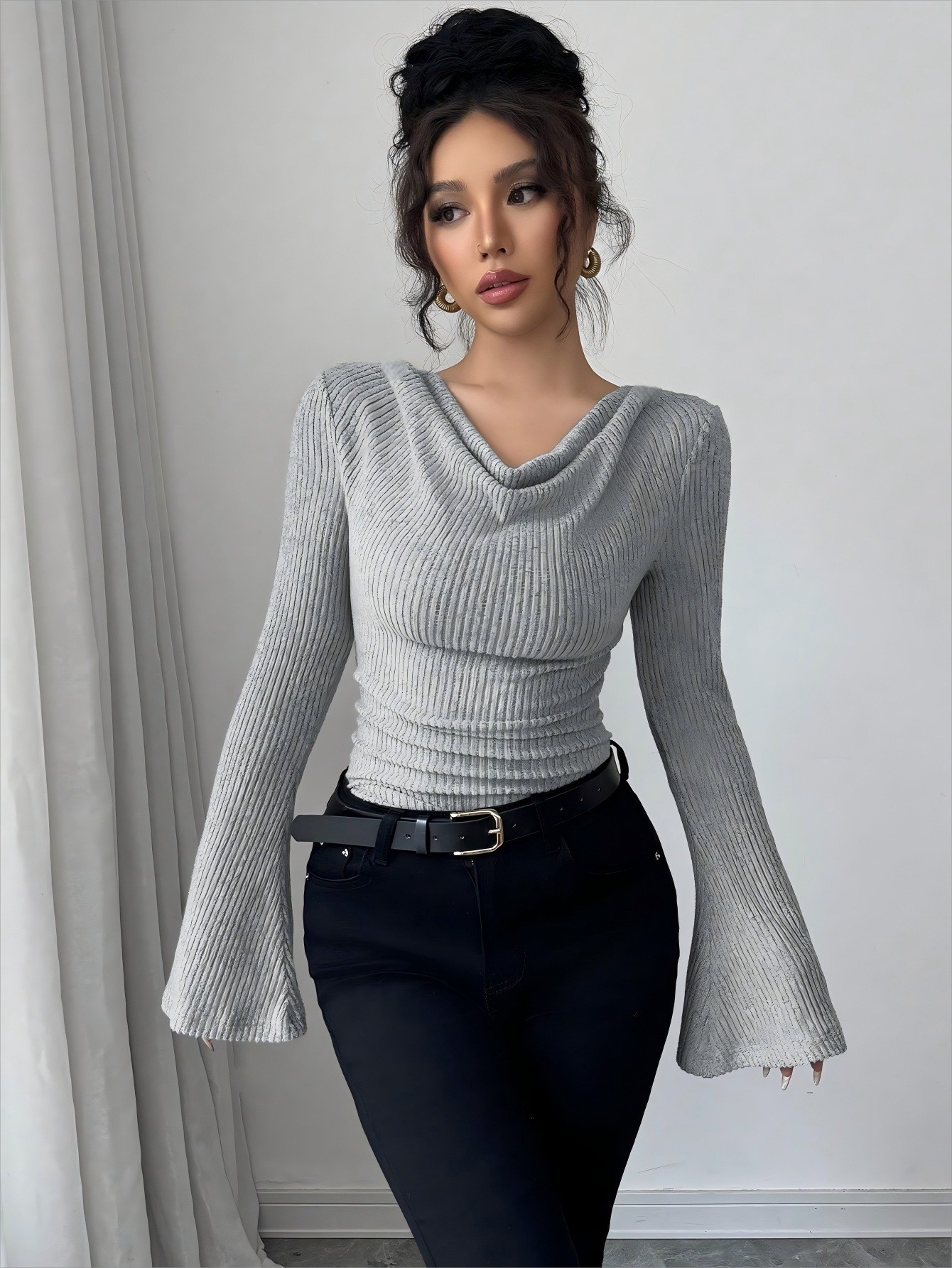 Women Blouse Off Shoulder Cowl - Women Fashion Blouse recension och pris