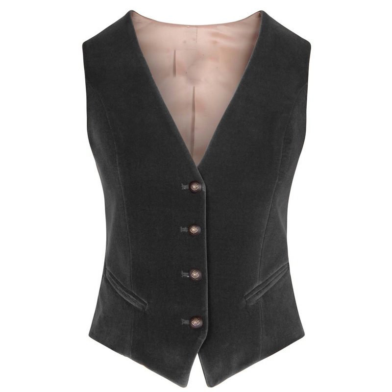 Women's Velvet Vest V-neck 4 B - Velvet Blazer Women recension och pris