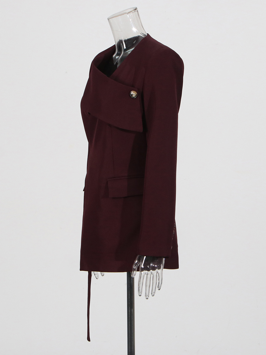 TWOTWINSTYLE Solid Asymmetrica - Velvet Blazer Women recension och pris