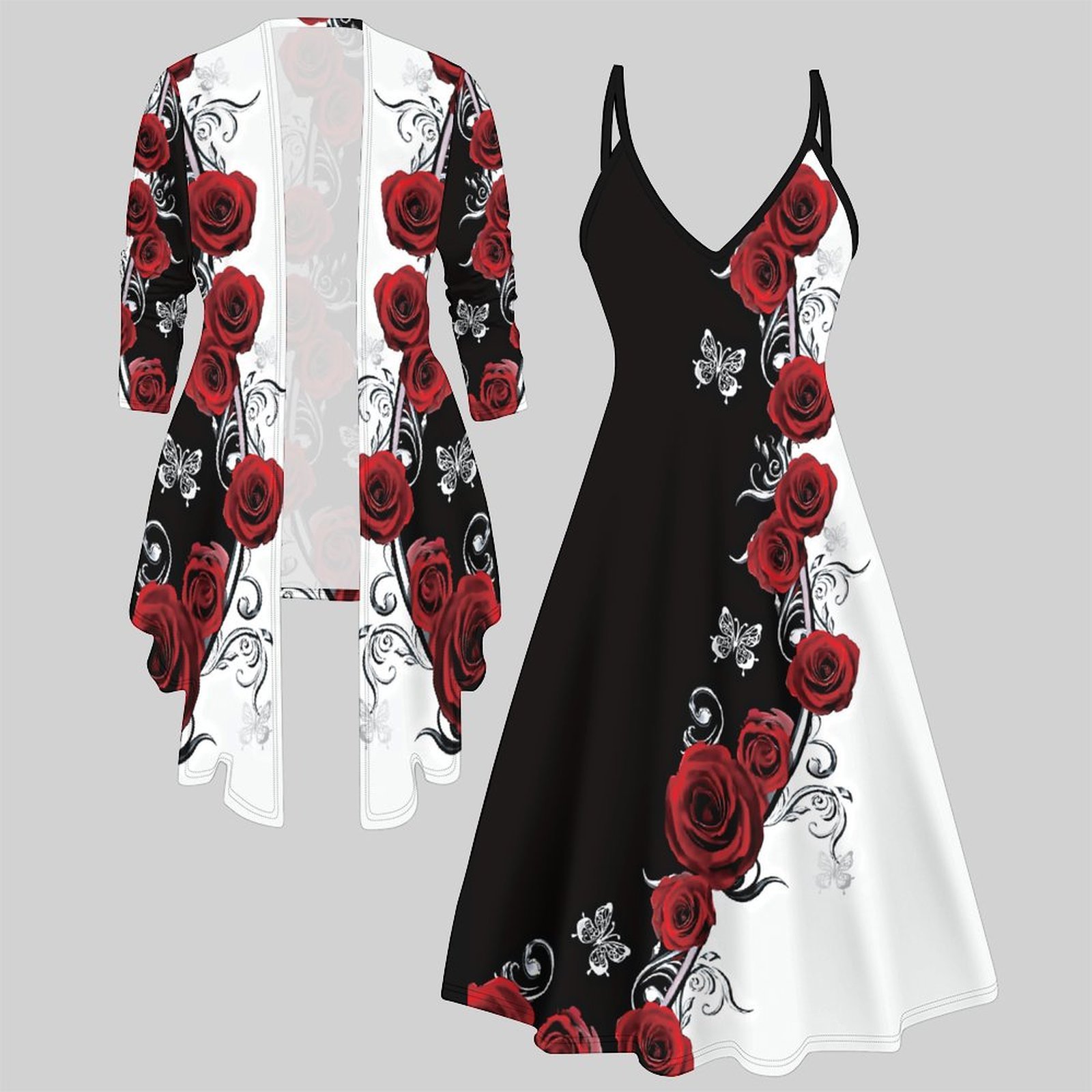 Print Two Piece Set Women Midi - Women'S Fashion Essentials recension och pris